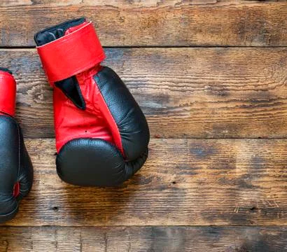 Boxing gloves. Stockfoto's