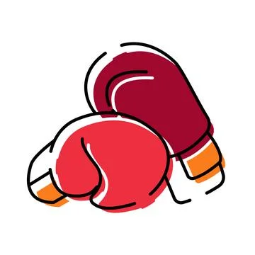 Boxing gloves representing fight competition sport concept Stock Illustration