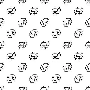 Boxing gloves seamless pattern background for combat sport Stock Illustration