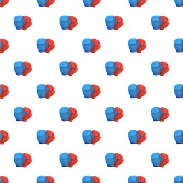 Boxing gloves seamless pattern for combat sports background Stock Illustration