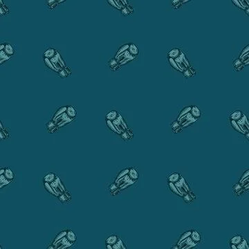 Boxing gloves seamless pattern. Vintage sport inventory background. Stock Illustration