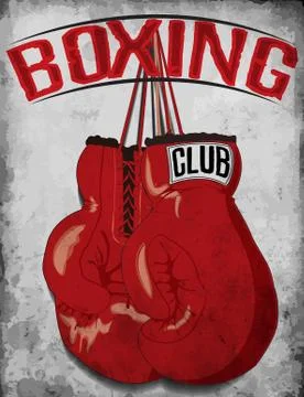 Boxing gloves tee graphic Stock Illustration