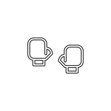 Boxing gloves vector icon Stock Illustration