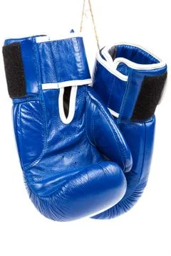 Boxing gloves on a white background. Stock Photos