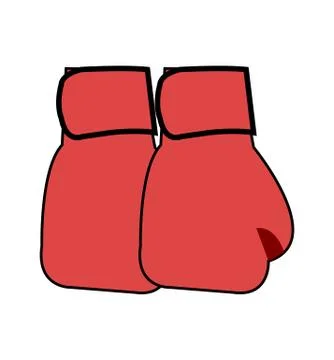 Boxing gloves on white Stock Illustration