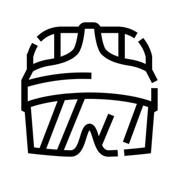 Boxing headgear protecting face during combat sport training Stock-Illustration