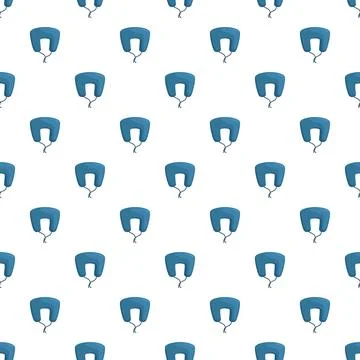 Boxing headguard pattern repeating for protection and safety Stock Illustration