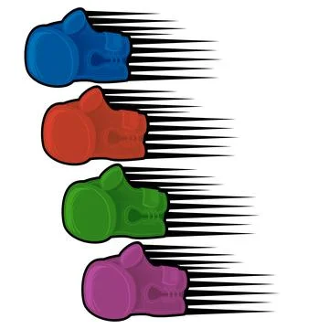 Boxing Icon set with colored gloves. Award Icon. Placement in a Sporting Comp Stock Illustration