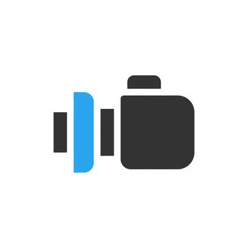 Boxing icon solid blue black colour sport symbol illustration. 스톡 일러스트