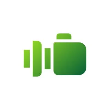 Boxing icon solid gradient green sport symbol illustration. Stock Illustration