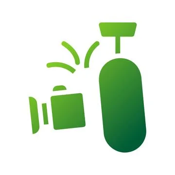 Boxing icon solid gradient green sport symbol illustration. Stock Illustration