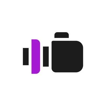 Boxing icon solid purple black sport symbol illustration. 스톡 일러스트