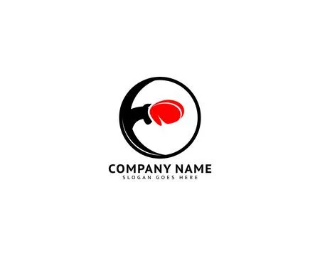 Boxing Logo Design Vector Template Stock Illustration