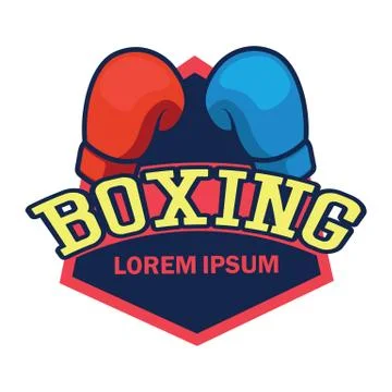Boxing logo with text space for your slogan / tag line, vector illustration Stock Illustration