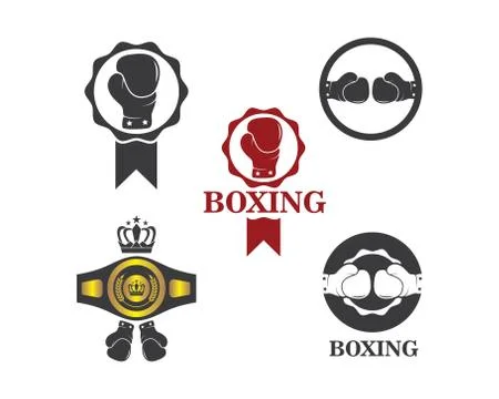 Boxing logo vector icon illustration Stock Illustration