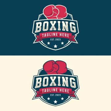 Boxing logo vector illustration Illustrazione stock