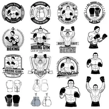 Boxing logos Stock Illustration