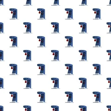 Boxing machine punching bag game pattern on white background Stock Illustration