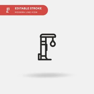 Boxing Machine Simple vector icon. Illustration symbol design template for we Stock Illustration
