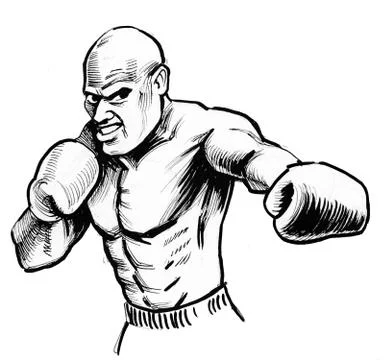 Boxing man Stock Illustration
