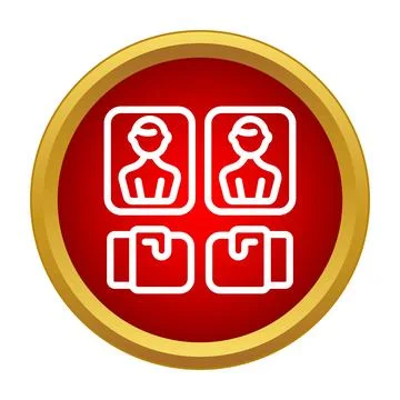 Boxing match competition icon with two fighters Stock Illustration