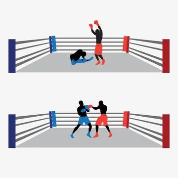 Boxing Match Stock Illustration