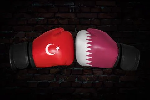 A boxing match Foto stock