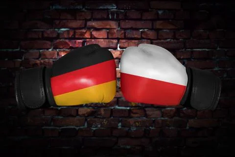 A boxing match Foto stock