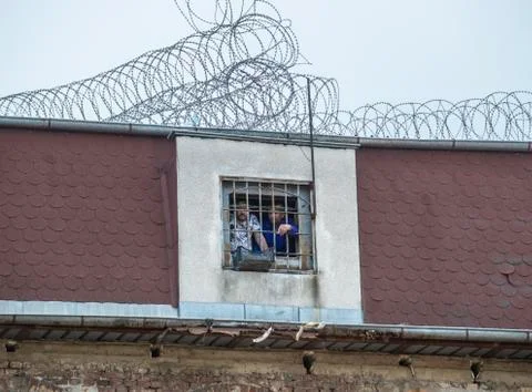 Boxing match in the prison Stock Photos