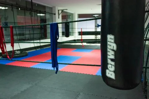 Boxing mini ring for pratice Stock Photos