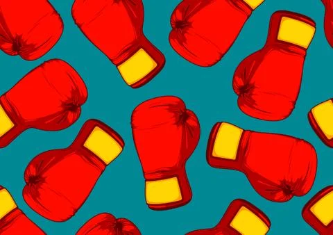 Boxing mitt seamles pattern Stock-Illustration