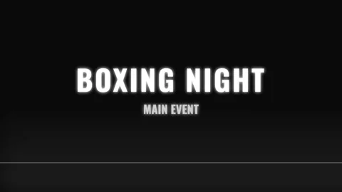 Boxing Night Event Title Card | Cinematic Sports Action Intro Graphics Stock Footage 337500883
