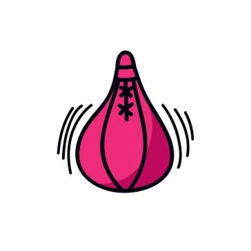 Boxing pear doodle icon, vector illustration Stock Illustration