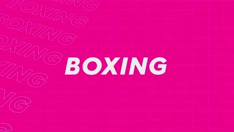 Boxing pink creative promotion program broadcast sport design. Promo title .. Stock Footage 259601798