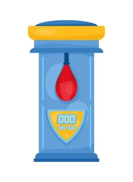 Boxing punch game machine Stock Illustration