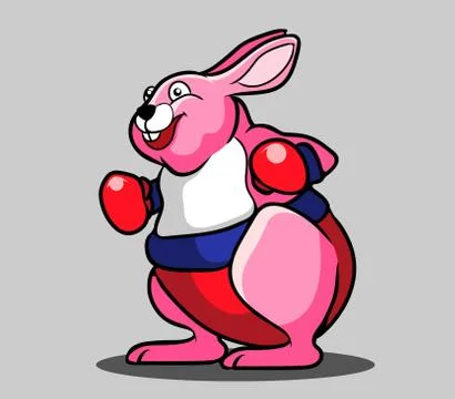 Boxing Rabbit Stock Illustration
