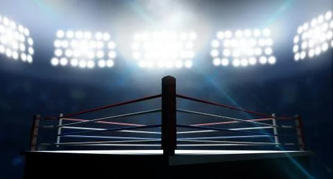Boxing Ring In Arena Stock Illustration