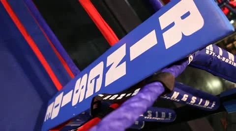 Boxing Ring Corner Stock Footage 10889093