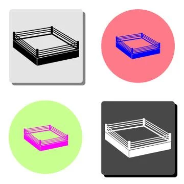 Boxing ring. flat vector icon Stock Illustration