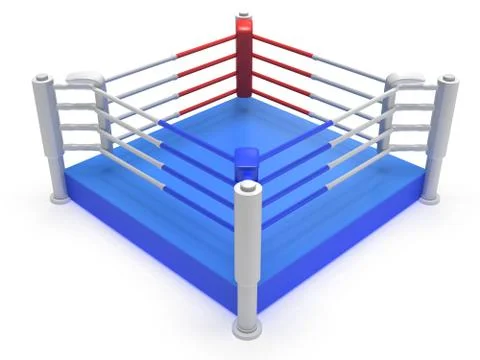 Boxing ring. High resolution 3d render. Illustrazione stock