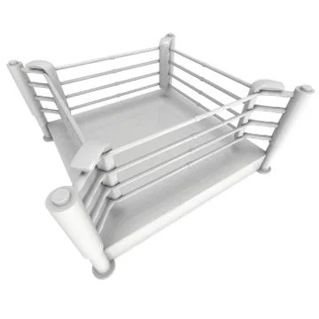 Boxing ring. High resolution 3d render. Stock Illustration