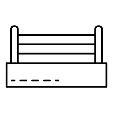 Boxing ring icon, outline style Stock Illustration