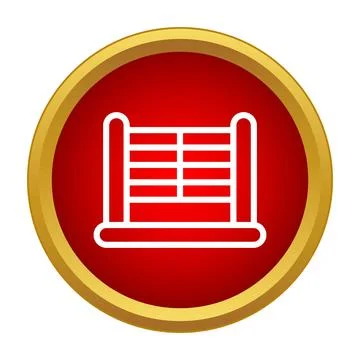 Boxing ring icon representing combat sports competition Illustrazione stock