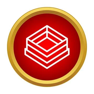 Boxing ring icon representing combat and competition 库存插图