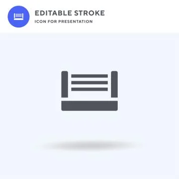 Boxing Ring icon vector, filled flat sign, solid pictogram isolated on white Illustrazione stock