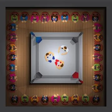 Boxing ring. Stock Illustration