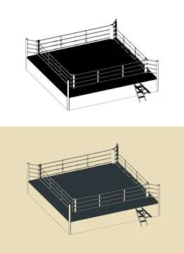Boxing ring illustrations Stock Illustration