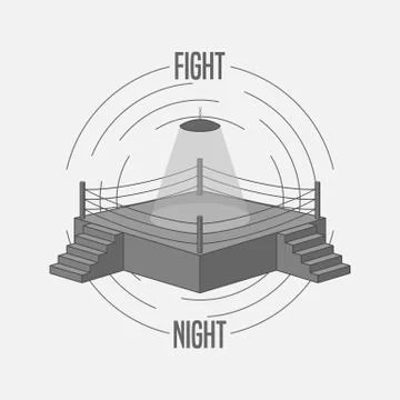 Boxing Ring Logo Stock Illustration