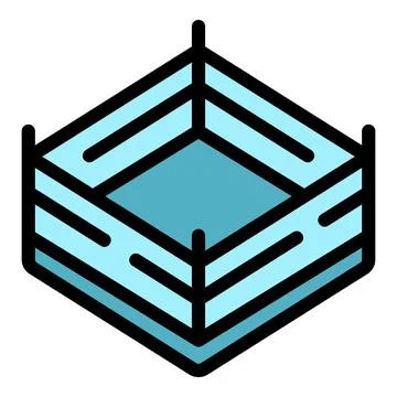 Boxing ring representing fighting competition and combat sports Stock Illustration