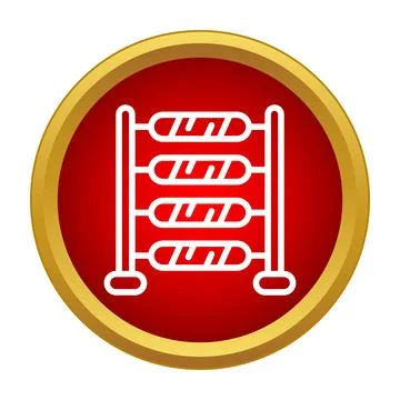 Boxing ring ropes icon showing sport concept 库存插图